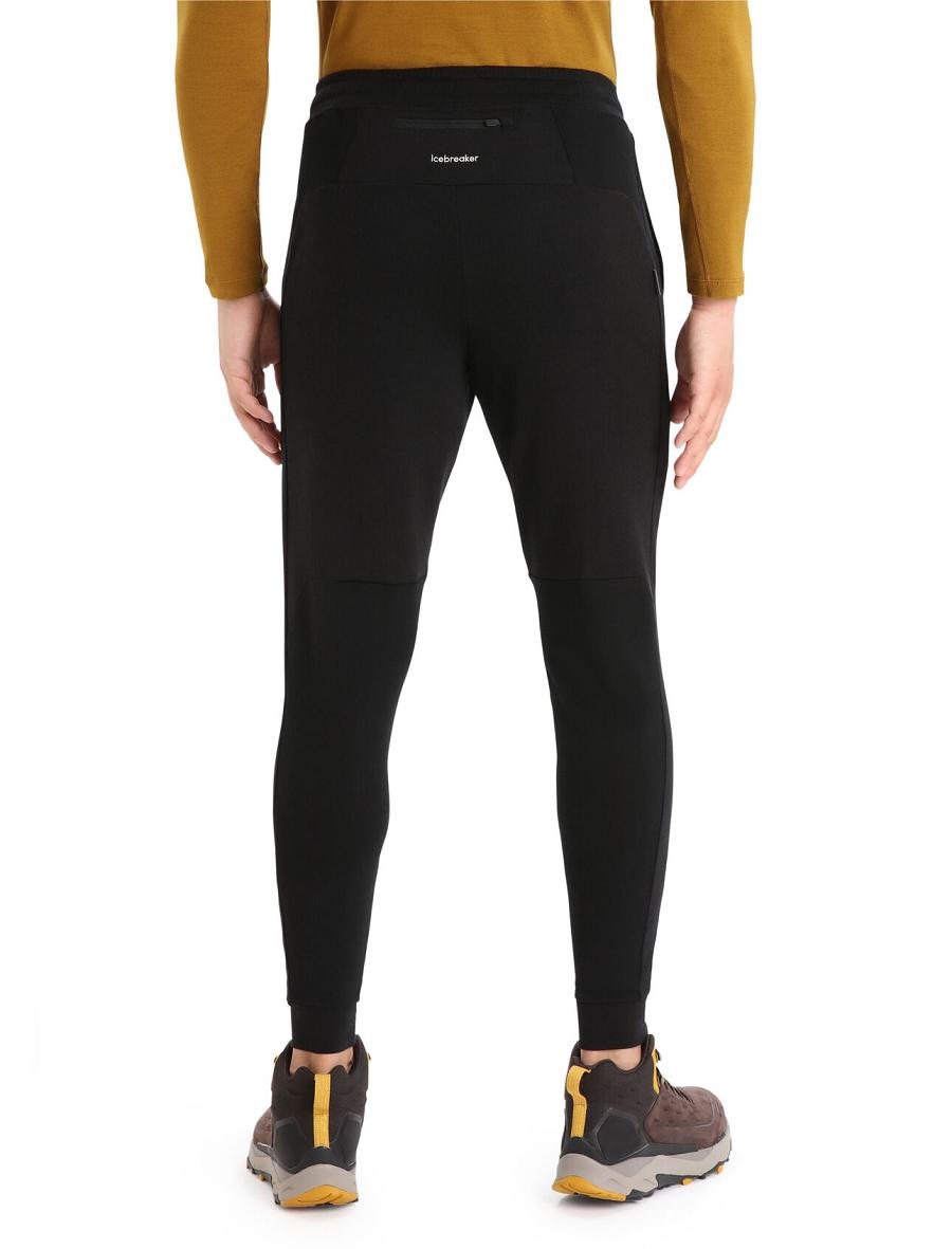 Icebreaker ZoneKnit™ Merino Férfi Jogger Nadrág Fekete | HU 1143JPQJ